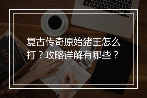 复古传奇原始猪王怎么打？攻略详解有哪些？