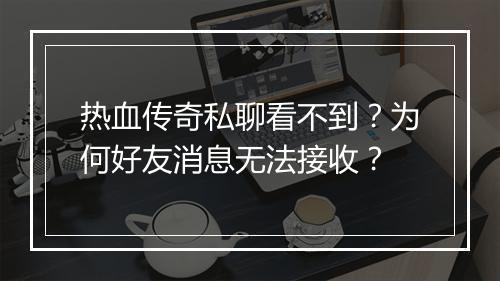 热血传奇私聊看不到？为何好友消息无法接收？