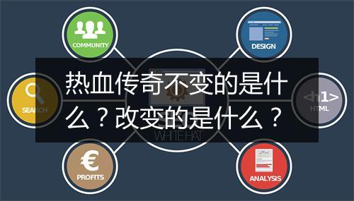 热血传奇不变的是什么？改变的是什么？