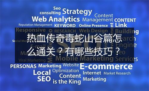 热血传奇毒蛇山谷篇怎么通关？有哪些技巧？