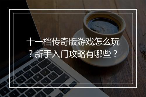 十一档传奇版游戏怎么玩？新手入门攻略有哪些？