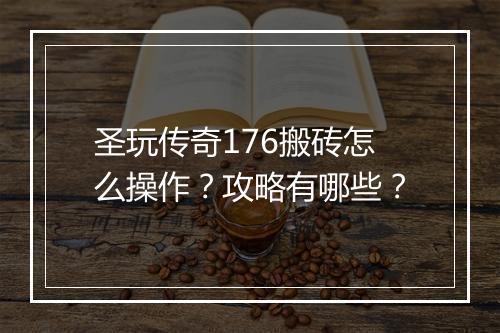 圣玩传奇176搬砖怎么操作？攻略有哪些？