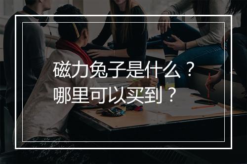磁力兔子是什么？哪里可以买到？