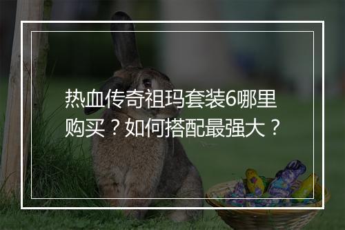 热血传奇祖玛套装6哪里购买？如何搭配最强大？