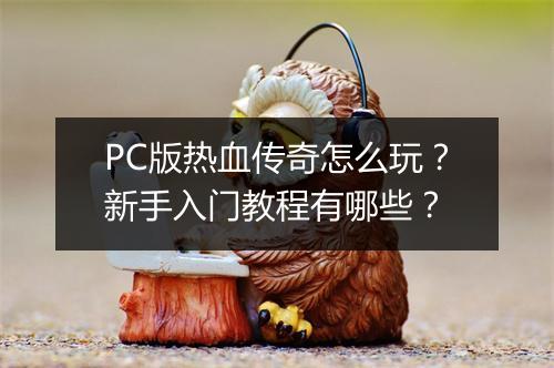 PC版热血传奇怎么玩？新手入门教程有哪些？