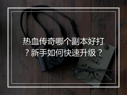 热血传奇哪个副本好打？新手如何快速升级？