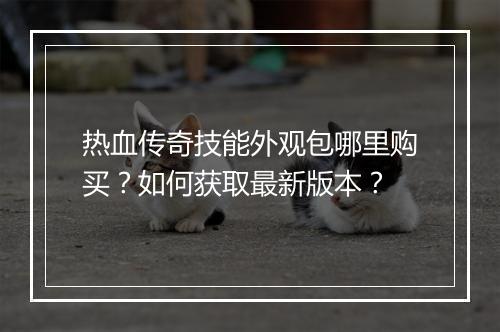 热血传奇技能外观包哪里购买？如何获取最新版本？