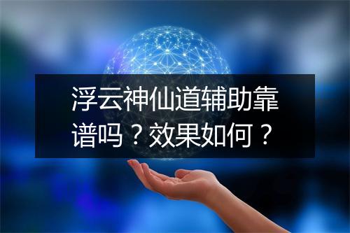 浮云神仙道辅助靠谱吗？效果如何？