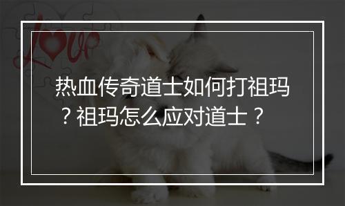 热血传奇道士如何打祖玛？祖玛怎么应对道士？