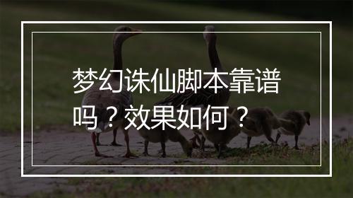 梦幻诛仙脚本靠谱吗？效果如何？