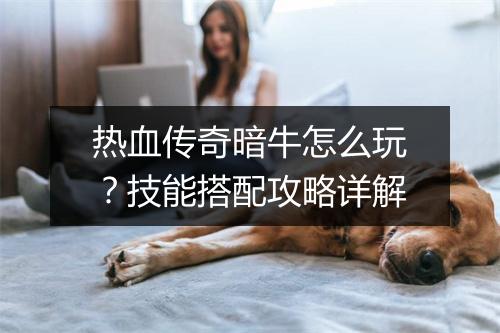 热血传奇暗牛怎么玩？技能搭配攻略详解