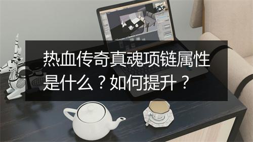 热血传奇真魂项链属性是什么？如何提升？