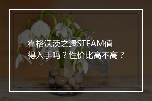 霍格沃茨之遗STEAM值得入手吗？性价比高不高？