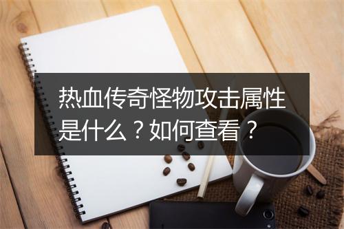 热血传奇怪物攻击属性是什么？如何查看？