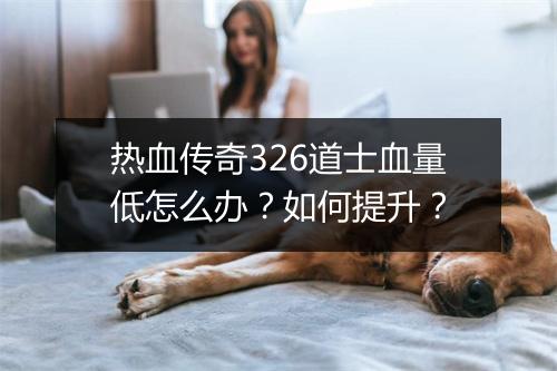 热血传奇326道士血量低怎么办？如何提升？