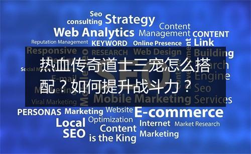 热血传奇道士三宠怎么搭配？如何提升战斗力？