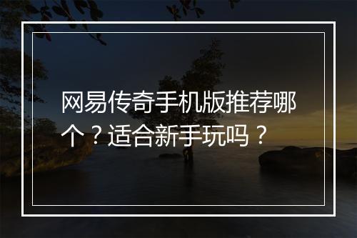 网易传奇手机版推荐哪个？适合新手玩吗？