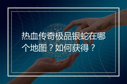 热血传奇极品银蛇在哪个地图？如何获得？