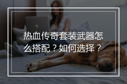 热血传奇套装武器怎么搭配？如何选择？