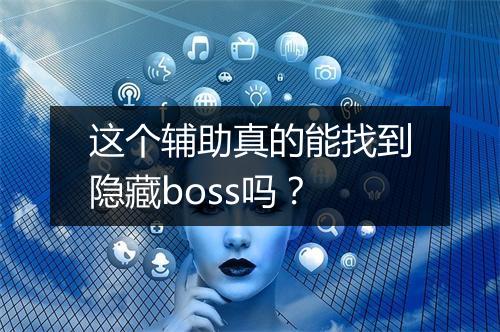 这个辅助真的能找到隐藏boss吗？