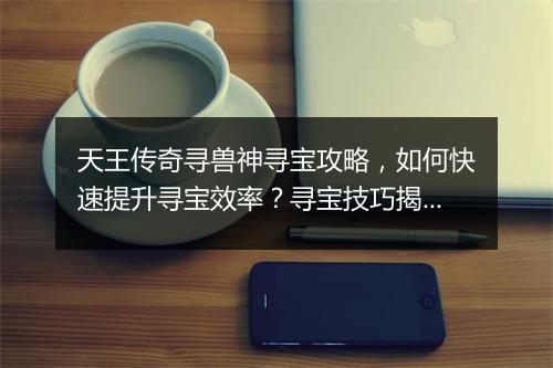 天王传奇寻兽神寻宝攻略，如何快速提升寻宝效率？寻宝技巧揭秘！