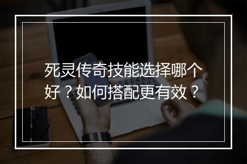 死灵传奇技能选择哪个好？如何搭配更有效？