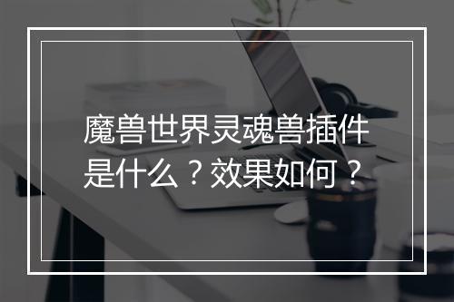 魔兽世界灵魂兽插件是什么？效果如何？