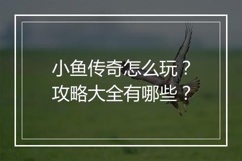 小鱼传奇怎么玩？攻略大全有哪些？