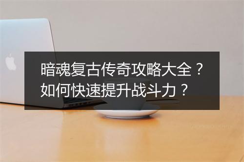 暗魂复古传奇攻略大全？如何快速提升战斗力？