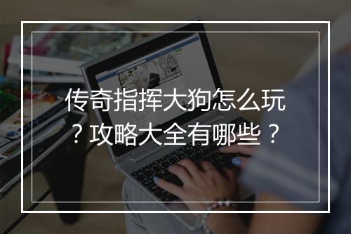传奇指挥大狗怎么玩？攻略大全有哪些？