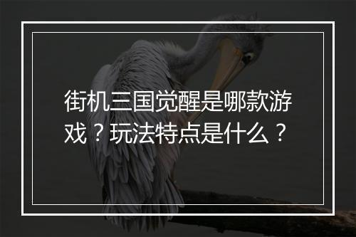 街机三国觉醒是哪款游戏？玩法特点是什么？