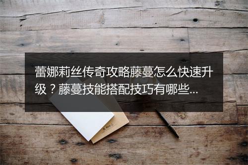 蕾娜莉丝传奇攻略藤蔓怎么快速升级？藤蔓技能搭配技巧有哪些？