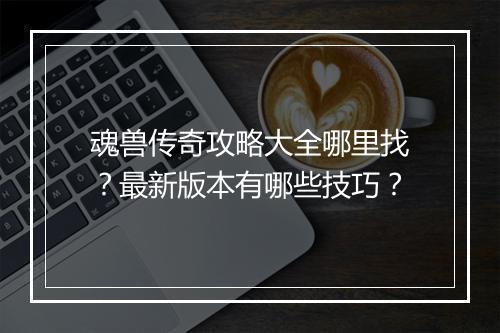 魂兽传奇攻略大全哪里找？最新版本有哪些技巧？