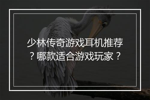 少林传奇游戏耳机推荐？哪款适合游戏玩家？