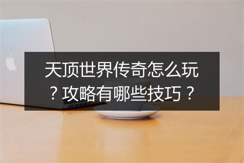 天顶世界传奇怎么玩？攻略有哪些技巧？