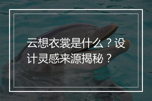 云想衣裳是什么？设计灵感来源揭秘？
