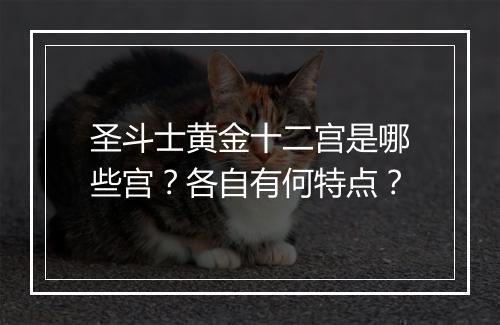 圣斗士黄金十二宫是哪些宫？各自有何特点？