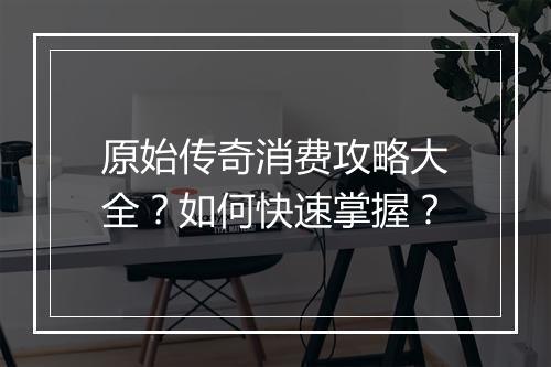 原始传奇消费攻略大全？如何快速掌握？
