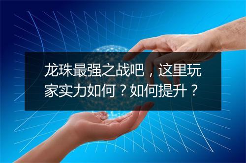 龙珠最强之战吧，这里玩家实力如何？如何提升？