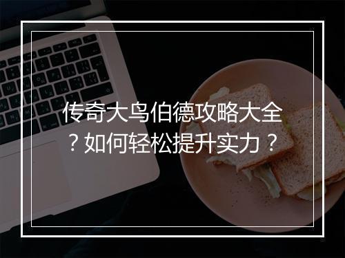 传奇大鸟伯德攻略大全？如何轻松提升实力？