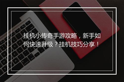 挂机小传奇手游攻略，新手如何快速升级？挂机技巧分享！