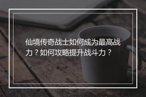 仙境传奇战士如何成为最高战力？如何攻略提升战斗力？