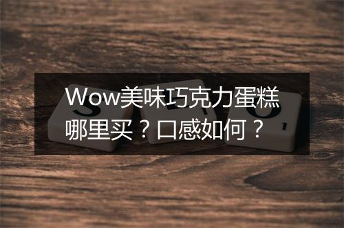 Wow美味巧克力蛋糕哪里买？口感如何？
