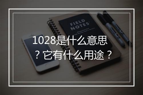 1028是什么意思？它有什么用途？