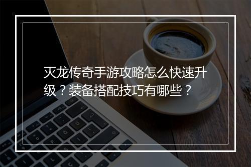 灭龙传奇手游攻略怎么快速升级？装备搭配技巧有哪些？