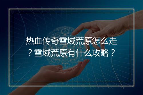 热血传奇雪域荒原怎么走？雪域荒原有什么攻略？