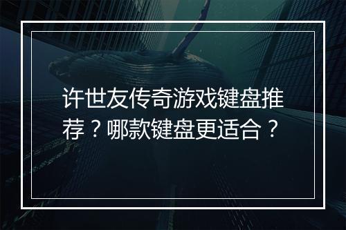 许世友传奇游戏键盘推荐？哪款键盘更适合？