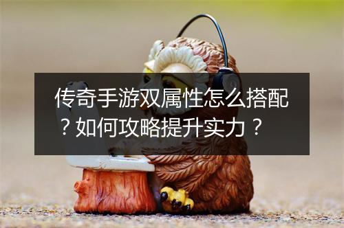 传奇手游双属性怎么搭配？如何攻略提升实力？