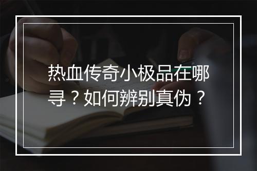 热血传奇小极品在哪寻？如何辨别真伪？