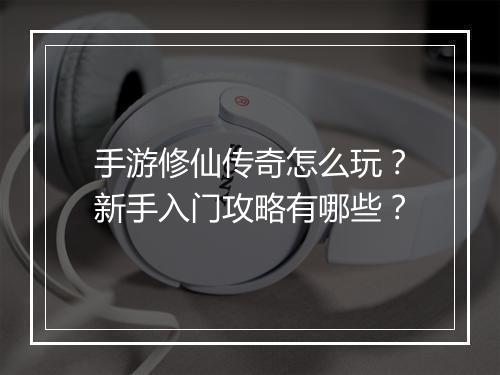 手游修仙传奇怎么玩？新手入门攻略有哪些？
